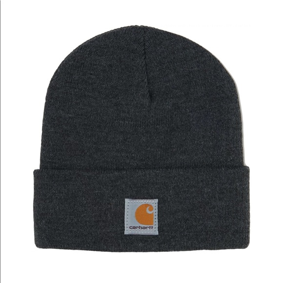 DARK GREY KIDS CARHARTT Beanie HAT CAP *NEW - Picture 1 of 2